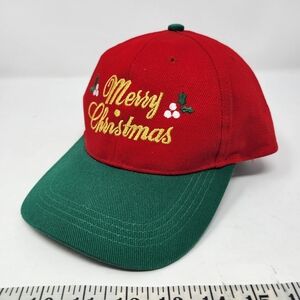Merry Christmas Red and Green Holiday Cap